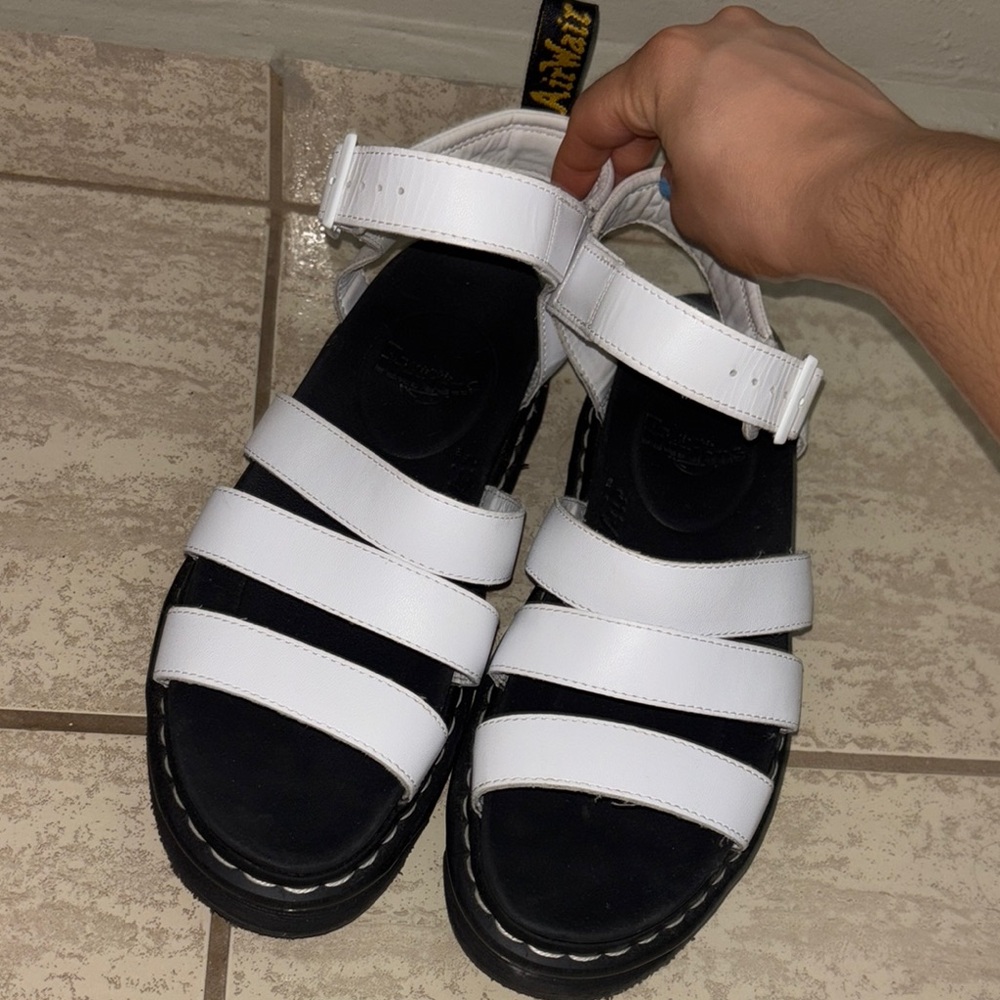 Dr. Martens Blair Sandals White Stitching